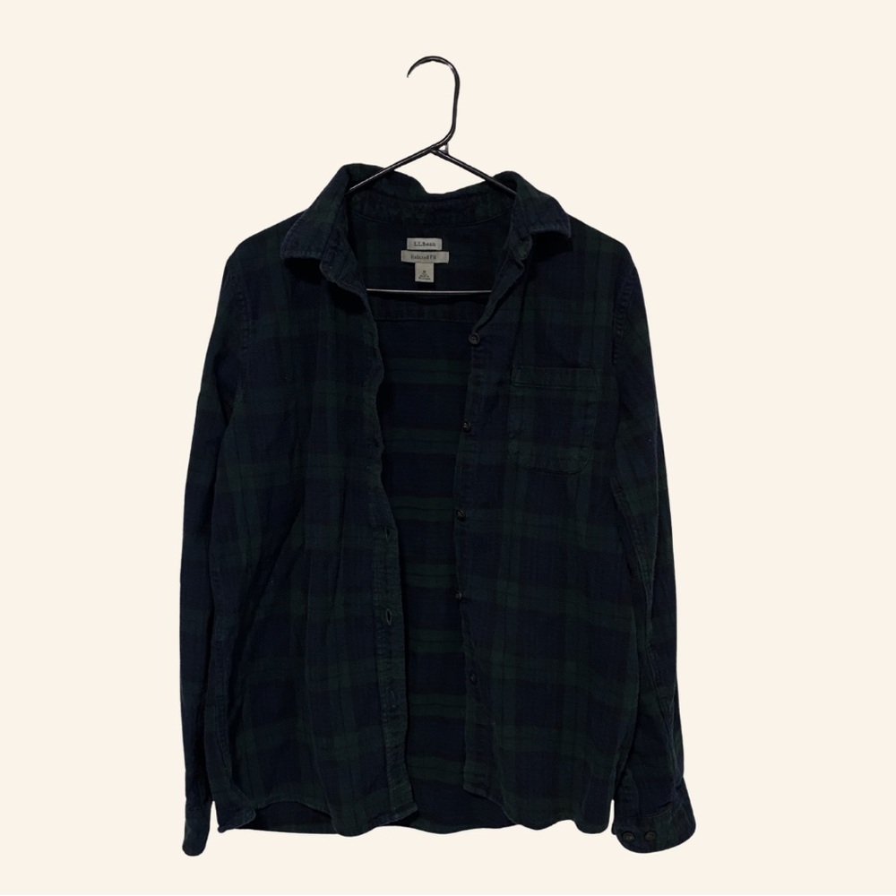 L.L. Bean Women's Black Watch Relaxed Fit Flannel MEDIUM TALL  - Picture 3 of 5